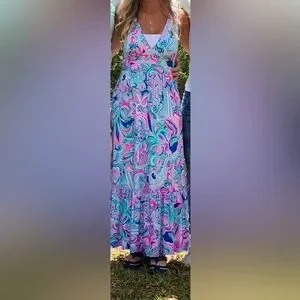 sachin and babi light blue dress London times keyhole halter maxi dress + FREE SHIPPING